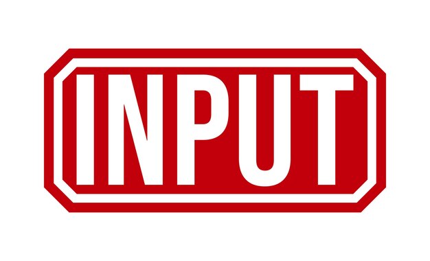 Vector input red rubber stamp on white background input stamp sign input stamp