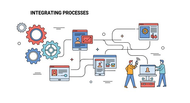 Vector integrating processes a visual representation of system integration