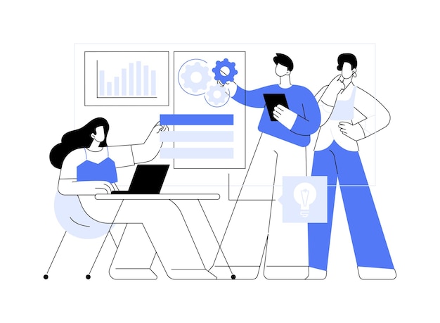 Vector interactive digital board isolated cartoon vector illustrations