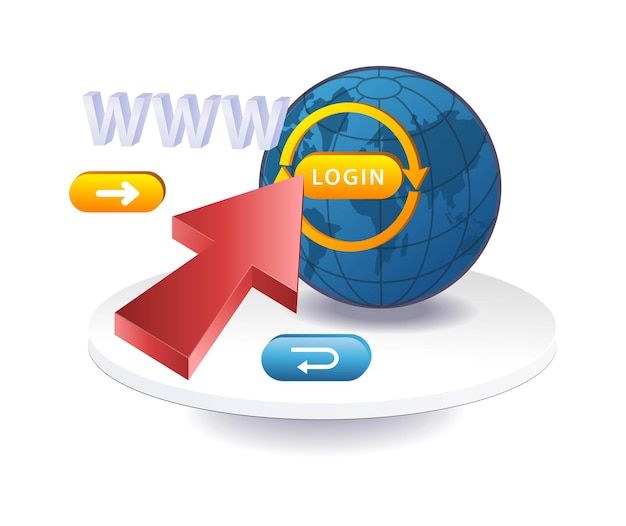 Vector internet application web login