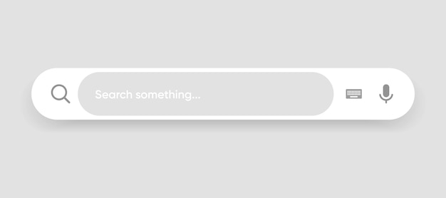 Vector internet browser search engine search bar for ui mobile app search address and navigation bar