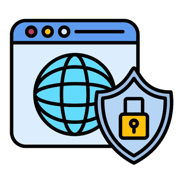 Vector internet security flat illustration