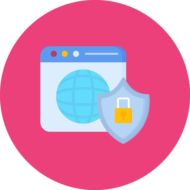Vector internet security flat illustration