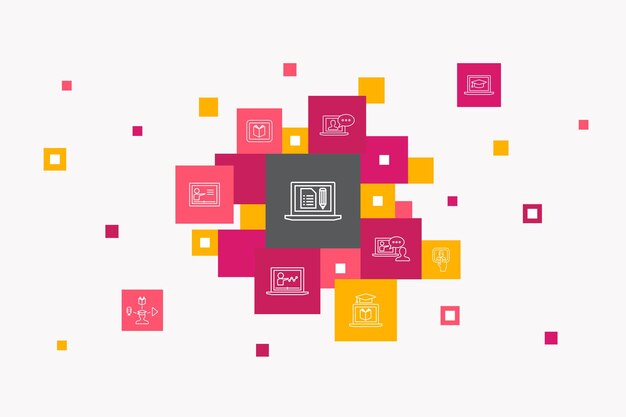 Vector internet security infographic circle concept. smart ui elements cyber security, fingerprint scanner, data encryption, password