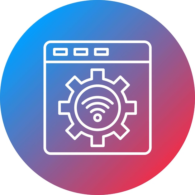 Vector internet settings icon vector image can be used for networking and data sharing