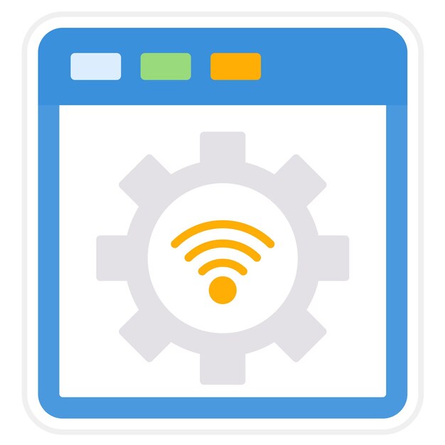Vector internet settings icon vector image can be used for networking and data sharing