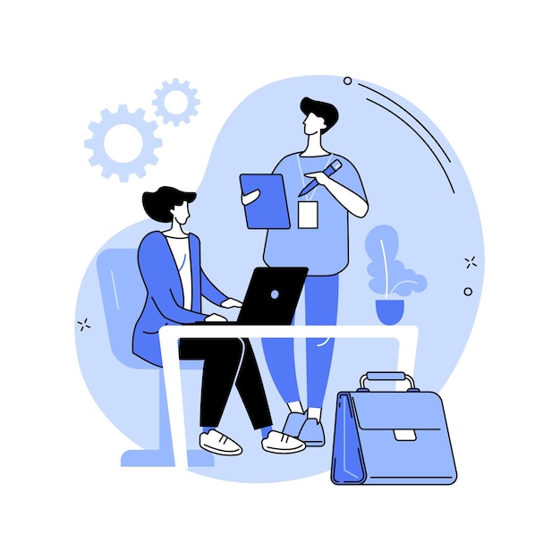 Vector internship abstract concept vector illustration