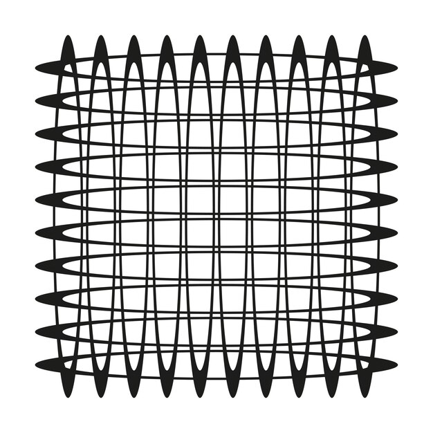 Vector intersecting lines square abstract grid pattern simple geometric mesh vector background