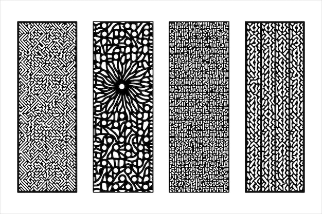 Vector intricate lasercut panel bundle
