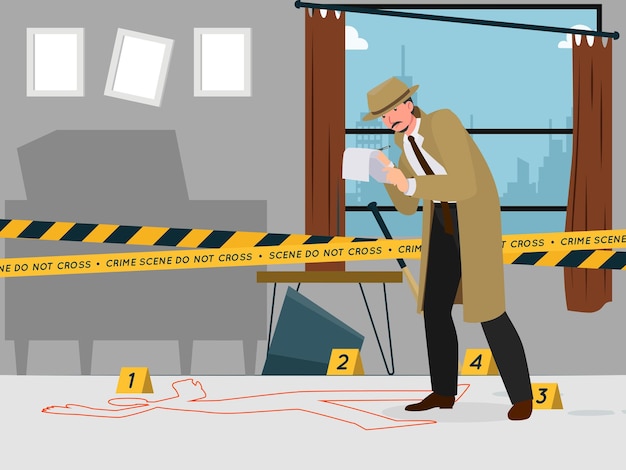 Vector investigative detective