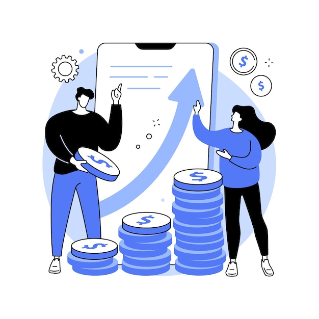 Vector investment abstract concept vector illustration