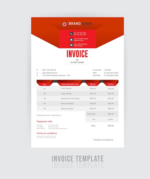Vector invoice design