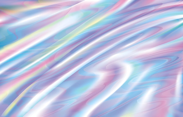 Vector iridescent abstract flowing lines