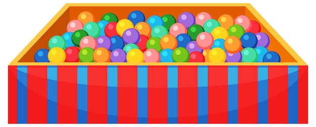 Vector isolated children ball pool