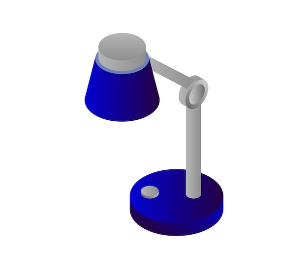 Vector isometric desk lamp