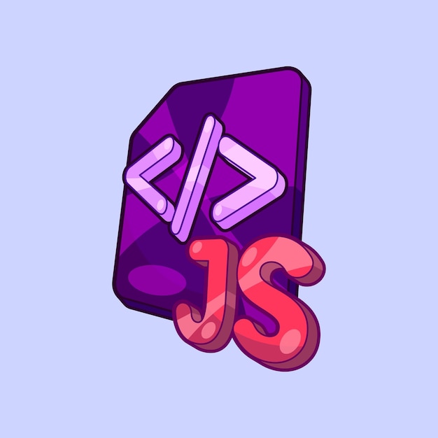 Vector isometric file script code with js sign vector