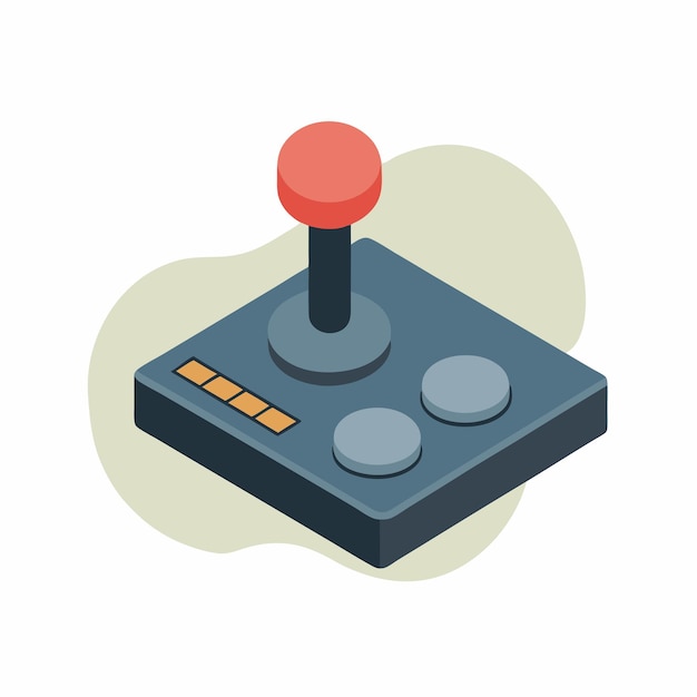 Vector isometric game pad on a isolated white background 21