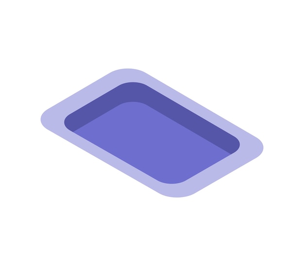 Vector isometric swimming pool