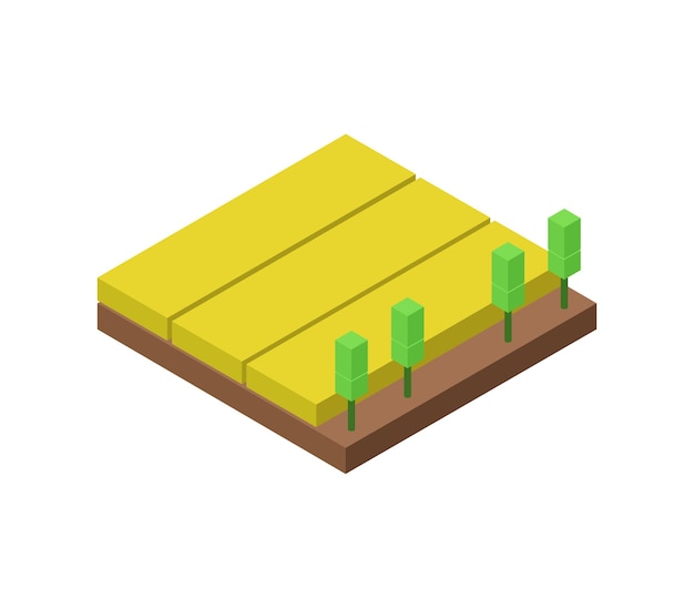 Vector isometric wheat field