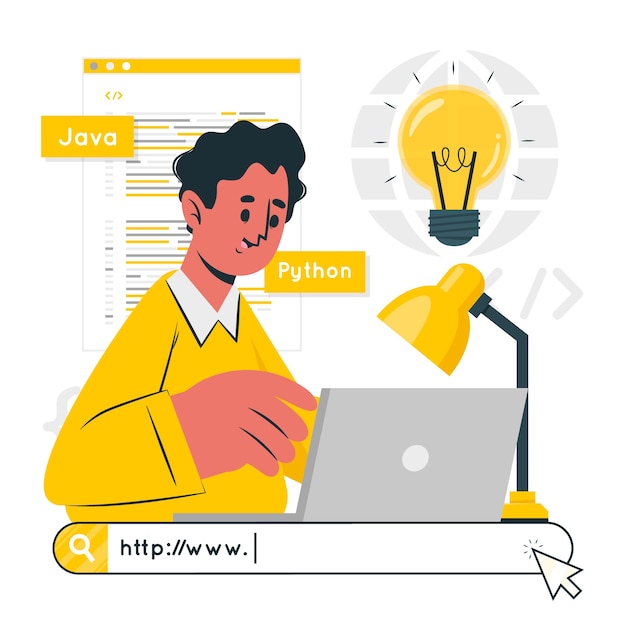 Vector it job  concept illustration