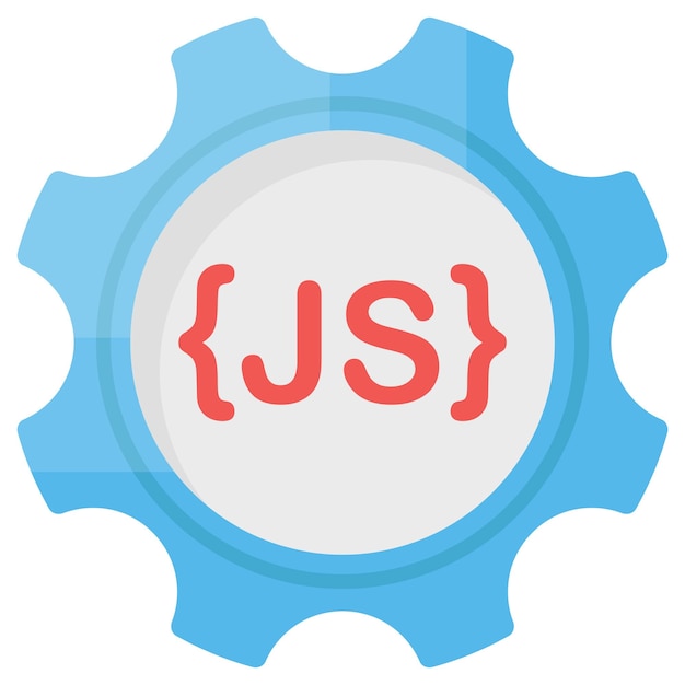 Vector javascript concept js frontend frame work vector design software and web development symbol computer