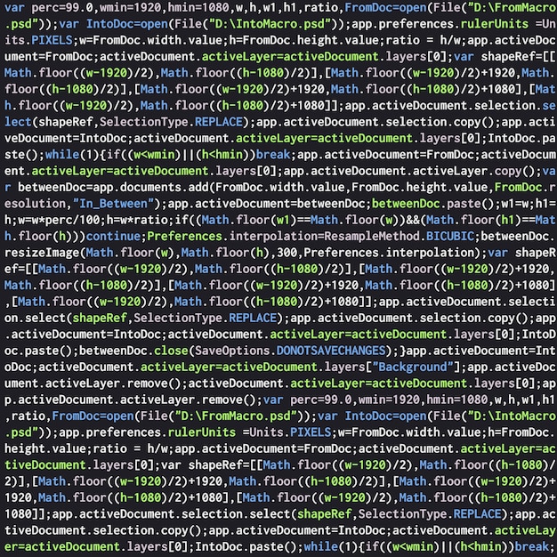 Vector javascript program code programming script background