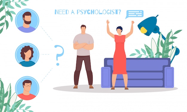 Vector jealous and betrayal problem flat banner