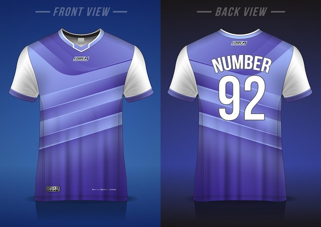 Vector jersey golf, front and back view, sporty design and ready to be printed on fabric and texlite