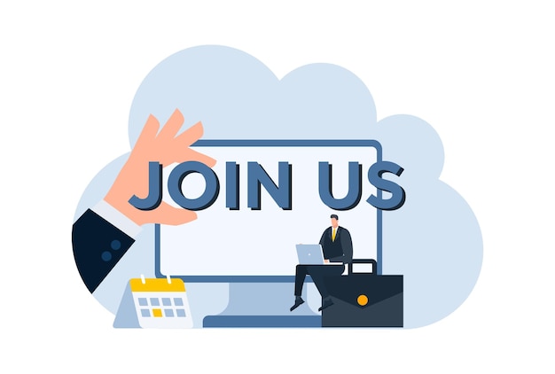 Vector job hiring vacation flat illustration