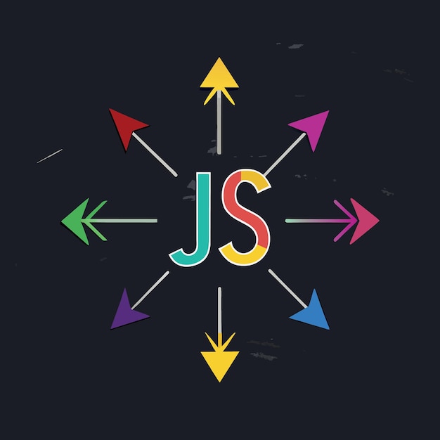 Vector js javascript modern programming language for software development or application concept multi c