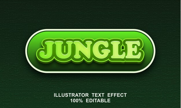jungle text effect editable