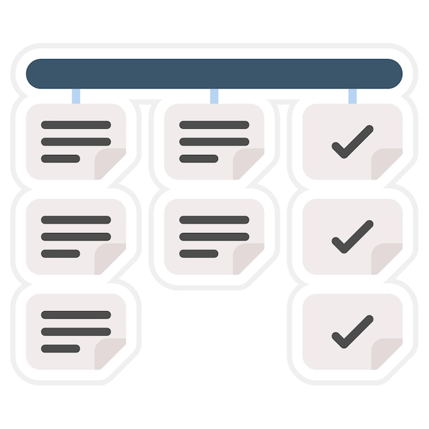 Vector kanban flat illustration