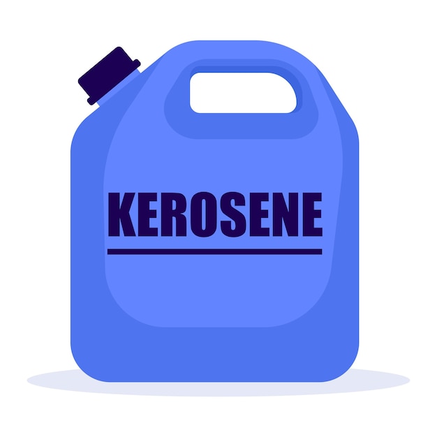 Vector kerosene in big blue container isolated on white background vector illustration