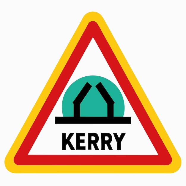 Vector kerry road alert signage sheet vector art