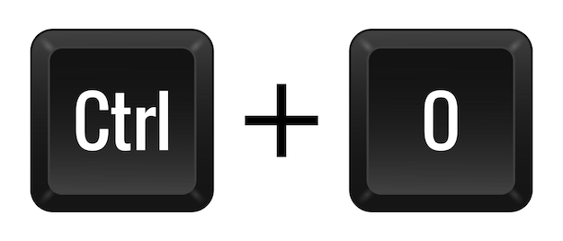 Vector key combination ctrl 0 line icon innovative data processing accuracy efficiency computer macros large datasets automation vector linear icon for business and advertising