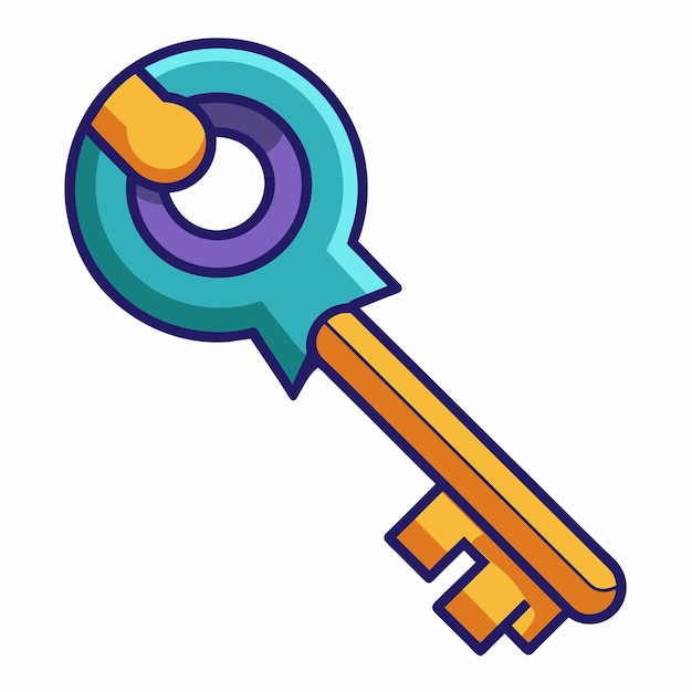 Vector key vector graphics illustration eps source file format lossless scaling icon design