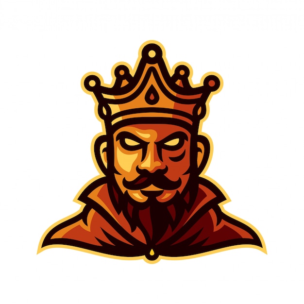 Vector the king logo mascot template vector illustration