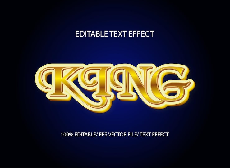 King text effect 3d text effect