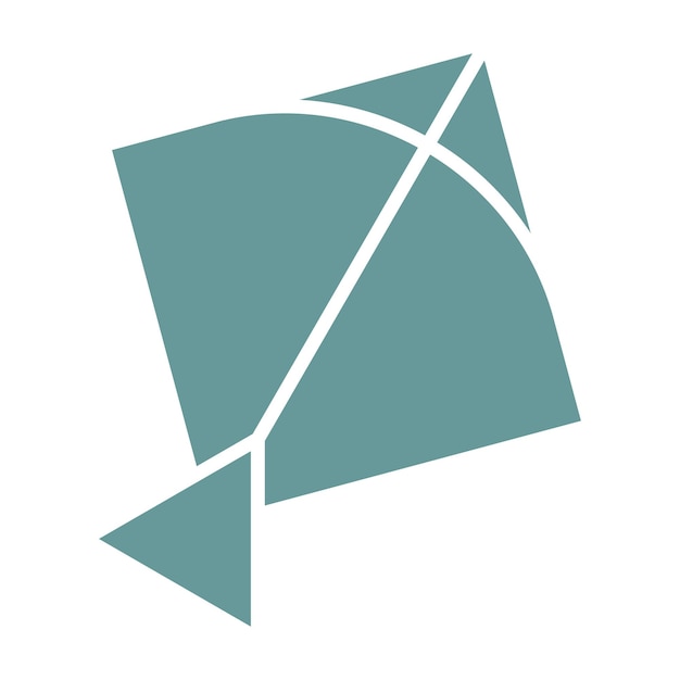 Vector kite icon style