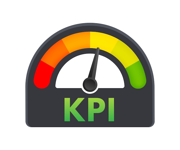Vector kpi key performance indicator measurement optimization strategy vector stock illustration