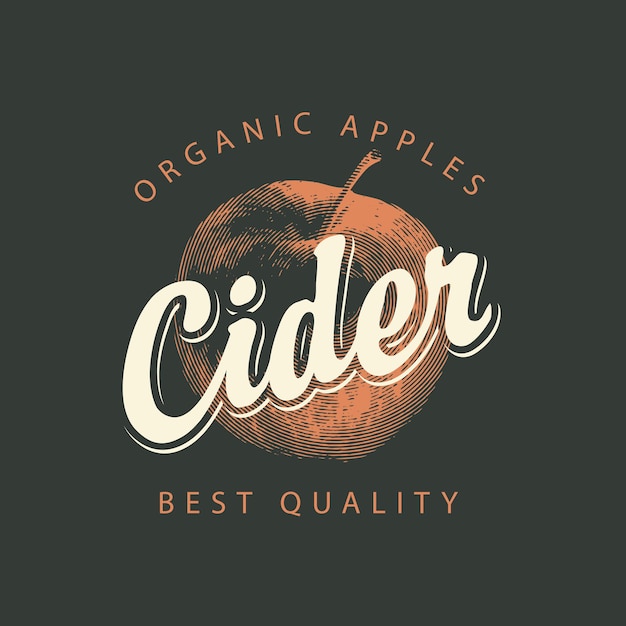 Vector label for cider