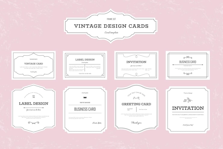 Vector label frames ornament border decoration simple scrolls and swirls vintage victorian lines invitation template business visit card retro elements vector classic stickers design set