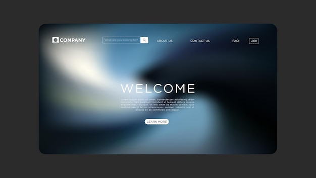 Vector landing page artboard white