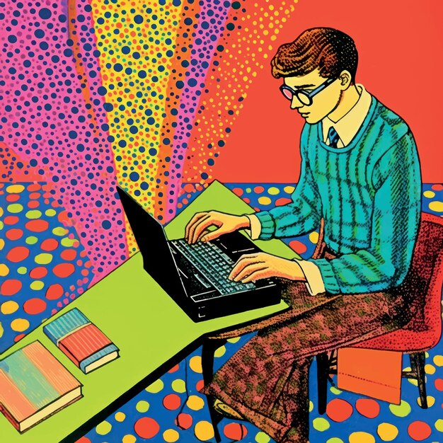 Vector laptop art illustration electronics