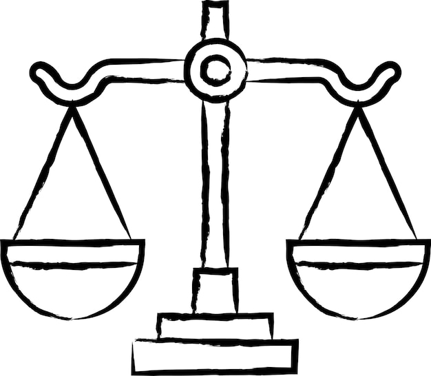 Vector law hand drawn vector illustration