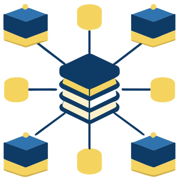 Vector layer networking icon
