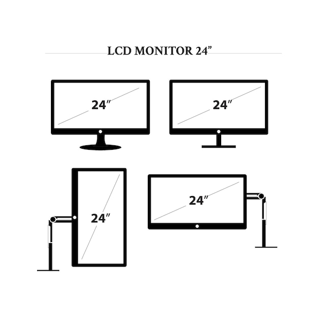 Vector lcd monitor 24 design