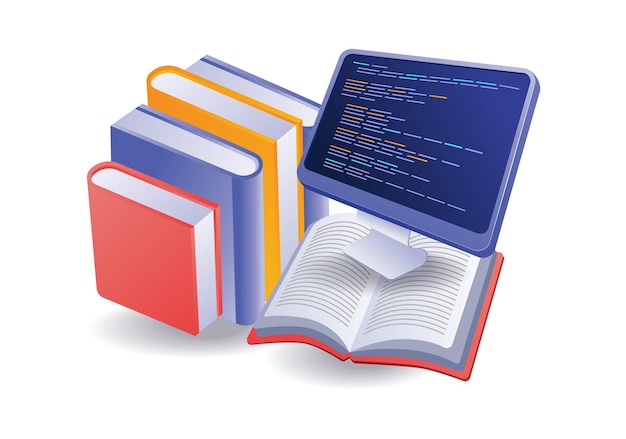 Vector learn programming languages at online school