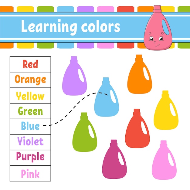 Vector learning colors for kids