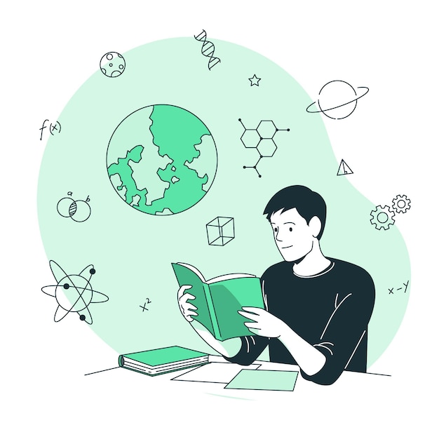 Vector learning concept illustration